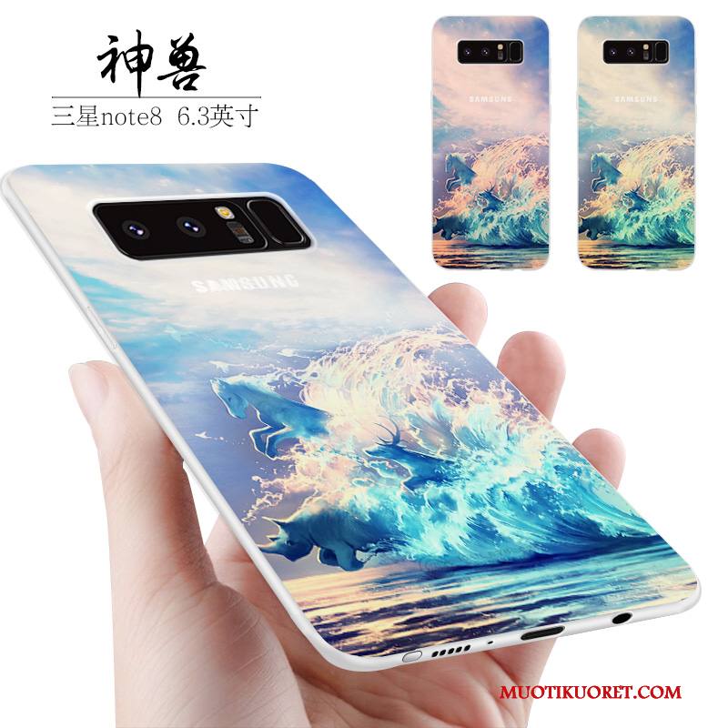 Samsung Galaxy Note 8 Kuori Pehmeä Neste Persoonallisuus Luova Pieni Keltainen Suojaus Silikoni