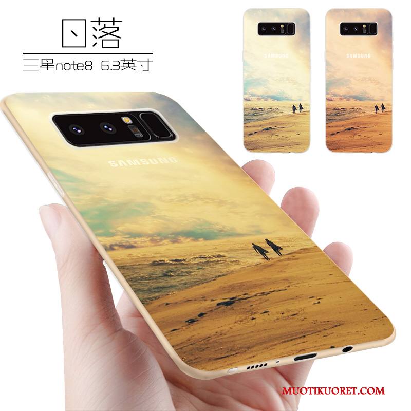 Samsung Galaxy Note 8 Kuori Suojaus Kotelo Silikoni Luova Violetti Tide-brändi Puhelimen Kuoret