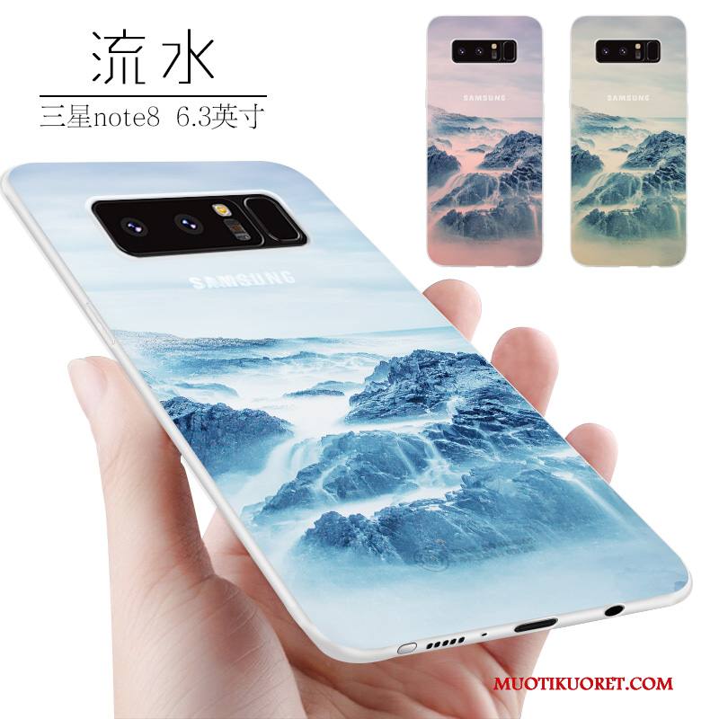 Samsung Galaxy Note 8 Kuori Suojaus Kotelo Silikoni Luova Violetti Tide-brändi Puhelimen Kuoret