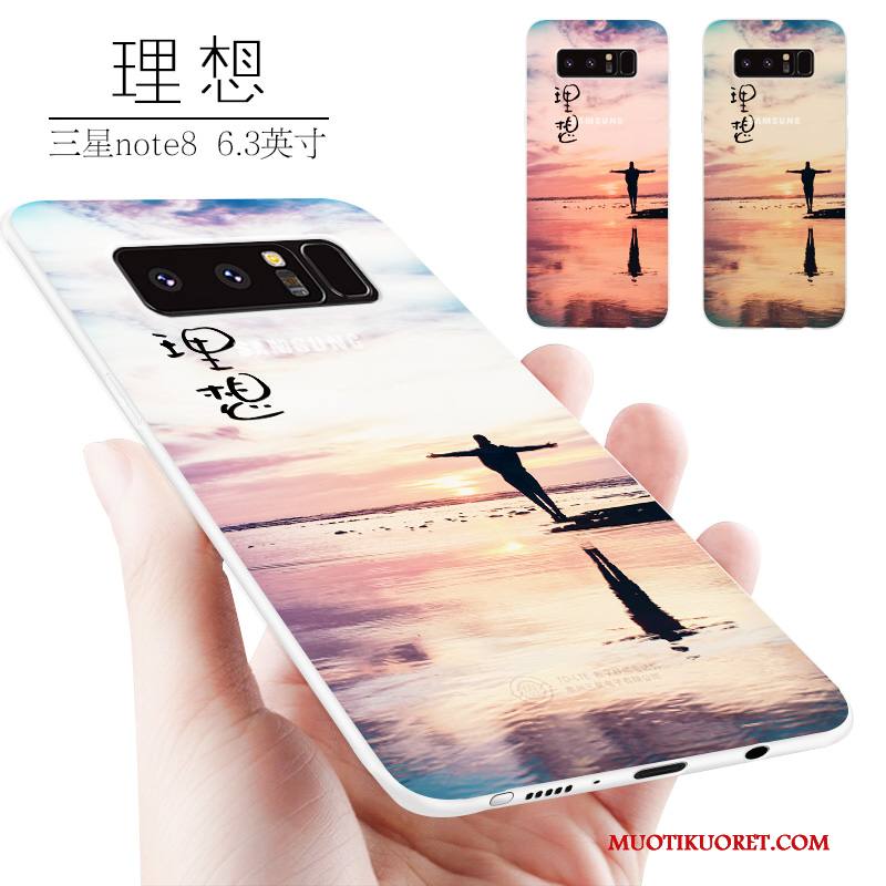 Samsung Galaxy Note 8 Kuori Suojaus Kotelo Silikoni Luova Violetti Tide-brändi Puhelimen Kuoret