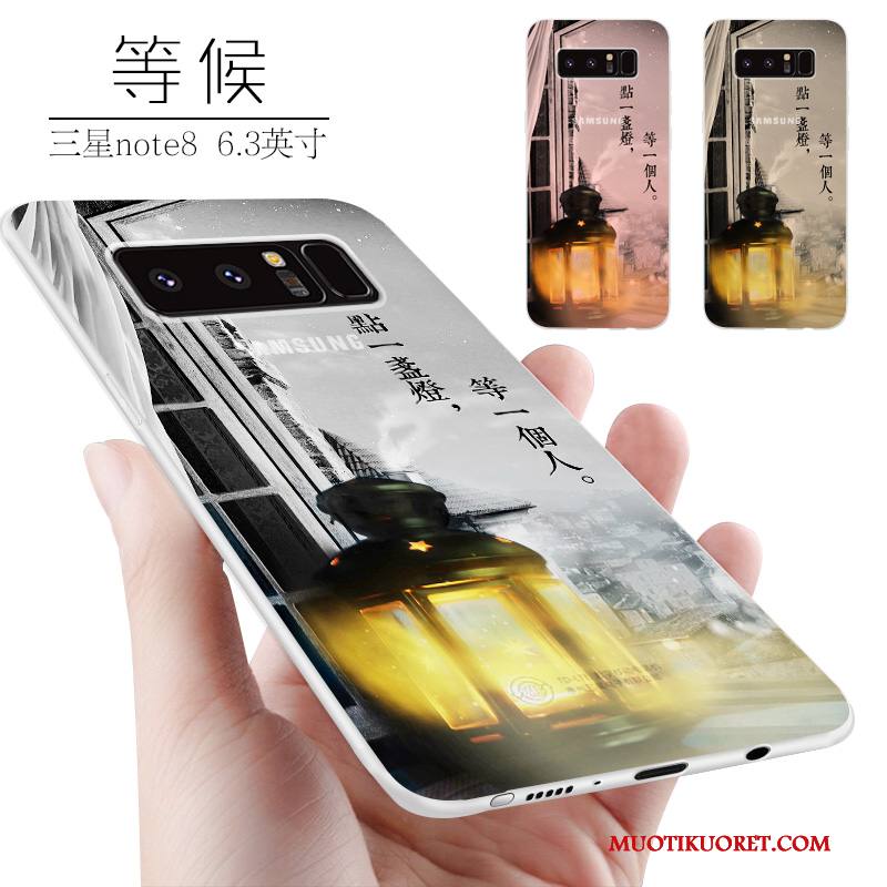 Samsung Galaxy Note 8 Kuori Suojaus Kotelo Silikoni Luova Violetti Tide-brändi Puhelimen Kuoret