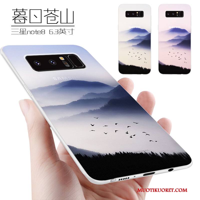 Samsung Galaxy Note 8 Kuori Suojaus Kotelo Silikoni Luova Violetti Tide-brändi Puhelimen Kuoret