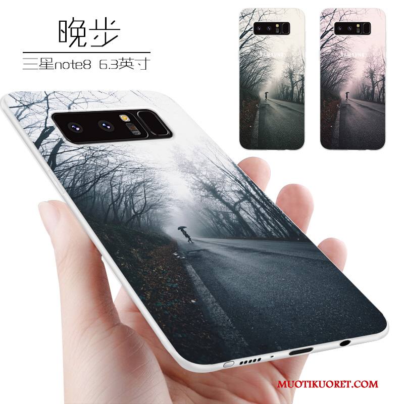 Samsung Galaxy Note 8 Kuori Suojaus Kotelo Silikoni Luova Violetti Tide-brändi Puhelimen Kuoret