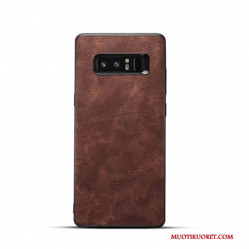 Samsung Galaxy Note 8 Kuori Tähti Puhelimen Kuoret Suojaus Harmaa Nahka Pehmeä Neste Kotelo