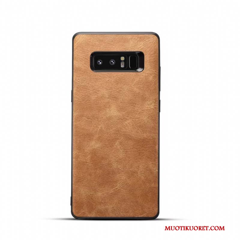 Samsung Galaxy Note 8 Kuori Tähti Puhelimen Kuoret Suojaus Harmaa Nahka Pehmeä Neste Kotelo