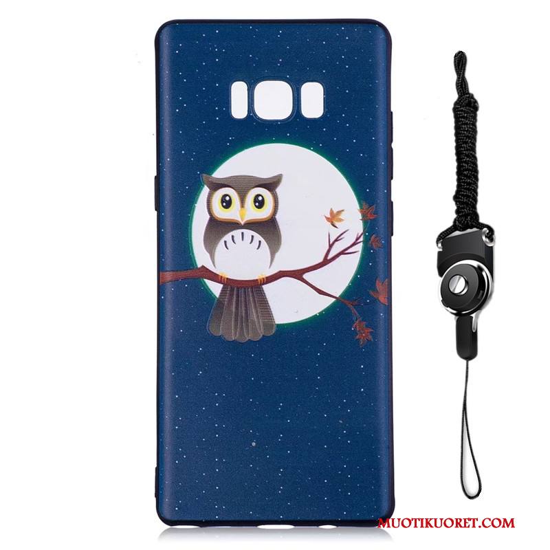 Samsung Galaxy Note 8 Suojaus Pehmeä Neste Silikoni Puhelimen Kuoret Pesty Suede Kuori Sarjakuva
