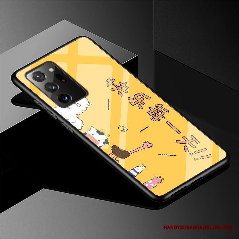 Samsung Galaxy Note20 Ultra Kuori Lasi Sarjakuva Puhelimen Kuoret Valkoinen Tila Suojaus Kotelo