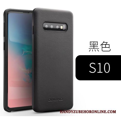 Samsung Galaxy S10 Nahkakotelo Suojaus Yksinkertainen Kuori Tila Kevyt Puhelimen