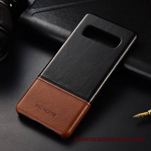 Samsung Galaxy S10 Punainen Nahka Ohut Kuori Liiketoiminta Ultra Aito Nahka