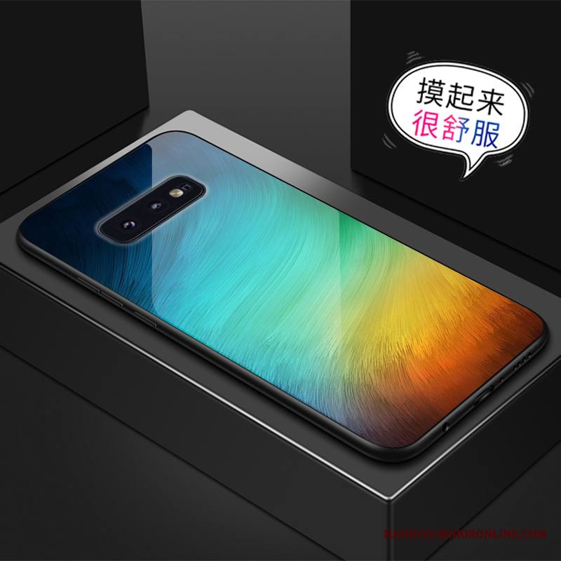 Samsung Galaxy S10e Kuori Luova Tähti Vihreä Puhelimen Kuoret Murtumaton Lasi