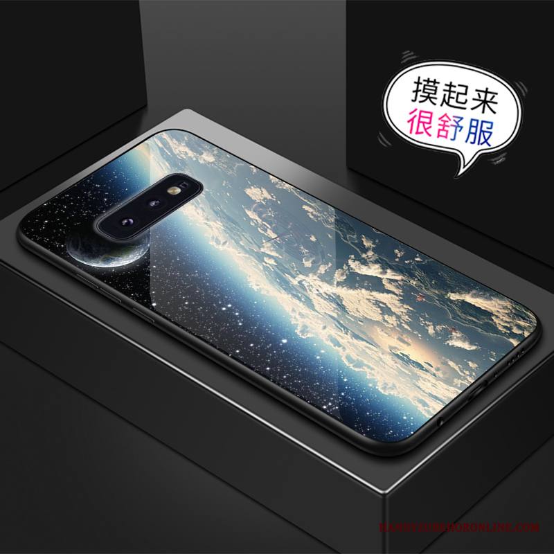 Samsung Galaxy S10e Kuori Luova Tähti Vihreä Puhelimen Kuoret Murtumaton Lasi