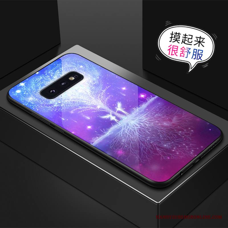 Samsung Galaxy S10e Kuori Luova Tähti Vihreä Puhelimen Kuoret Murtumaton Lasi