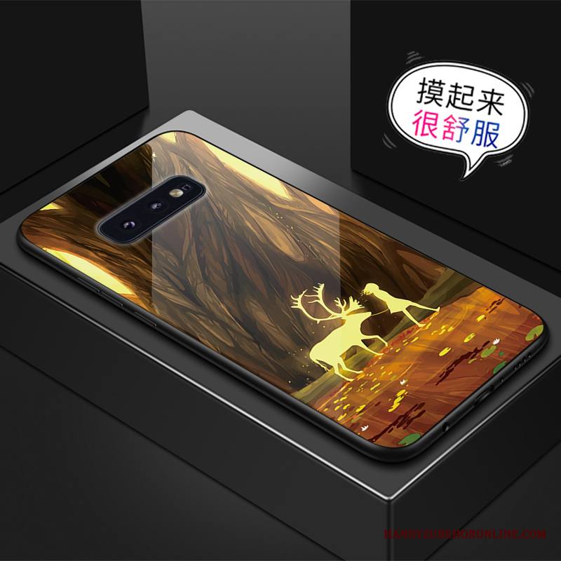 Samsung Galaxy S10e Kuori Luova Tähti Vihreä Puhelimen Kuoret Murtumaton Lasi