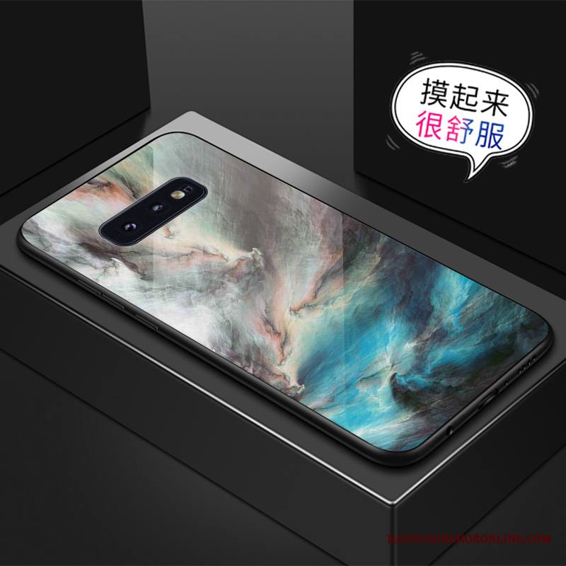 Samsung Galaxy S10e Kuori Tähti Keltainen Kukkakuvio Lasi Puhelimen Kuoret Murtumaton