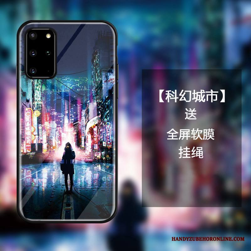 Samsung Galaxy S20+ Kuori Lasi Persoonallisuus Yksinkertainen Kotelo Suojaus Tähti Violetti