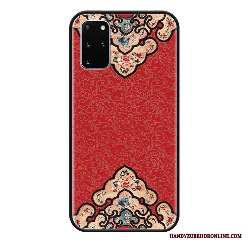Samsung Galaxy S20+ Kuori Pesty Suede Suojaus Jauhe Ripustettavat Koristeet Trendi Kohokuviointi Kotelo