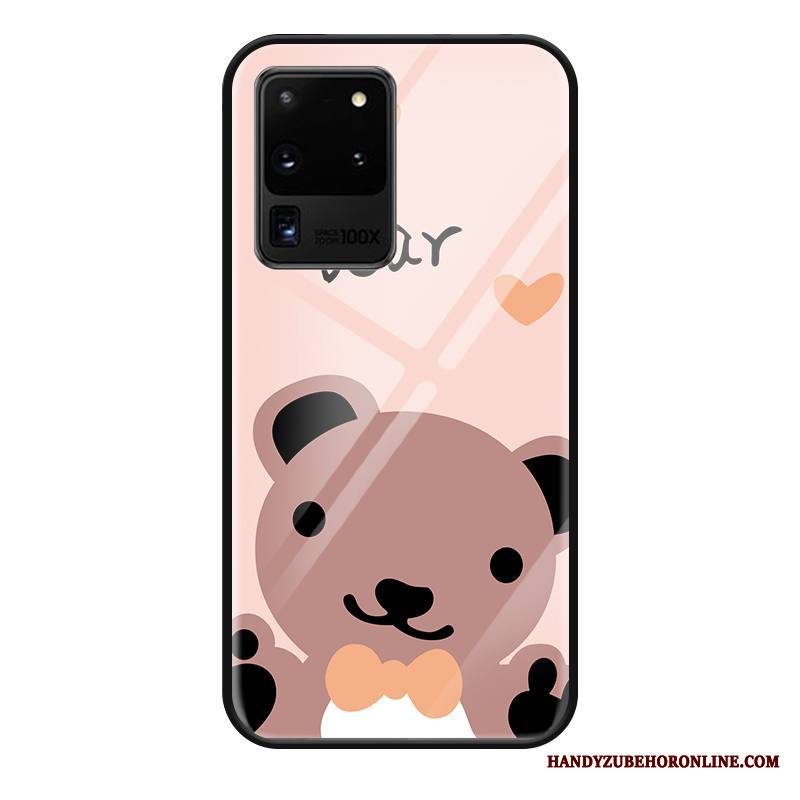 Samsung Galaxy S20 Ultra Kuori Vihreä Sarjakuva Tähti Silikoni Bear Pieni Murtumaton