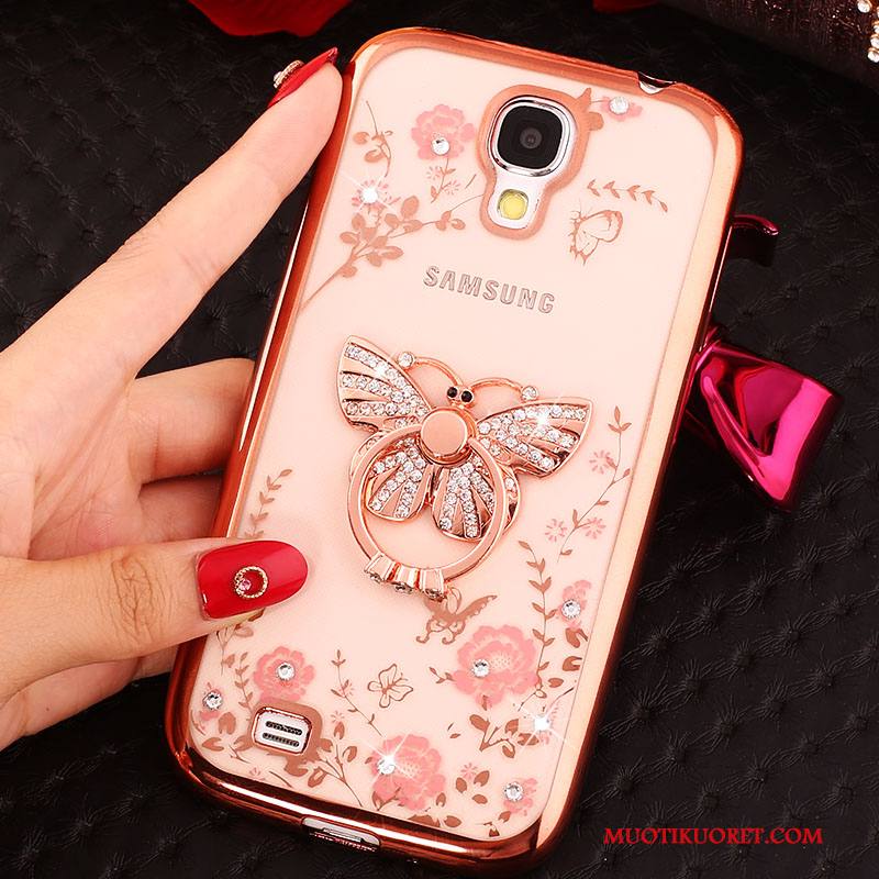 Samsung Galaxy S4 Kuori Pinkki Strassi Silikoni Kulta Kotelo Puhelimen Kuoret Suojaus
