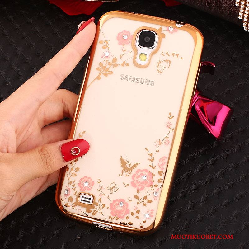 Samsung Galaxy S4 Kuori Pinkki Strassi Silikoni Kulta Kotelo Puhelimen Kuoret Suojaus