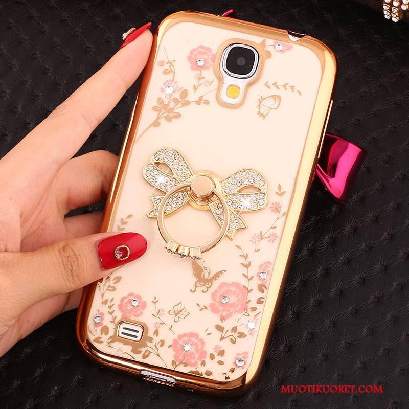 Samsung Galaxy S4 Kuori Pinkki Strassi Silikoni Kulta Kotelo Puhelimen Kuoret Suojaus