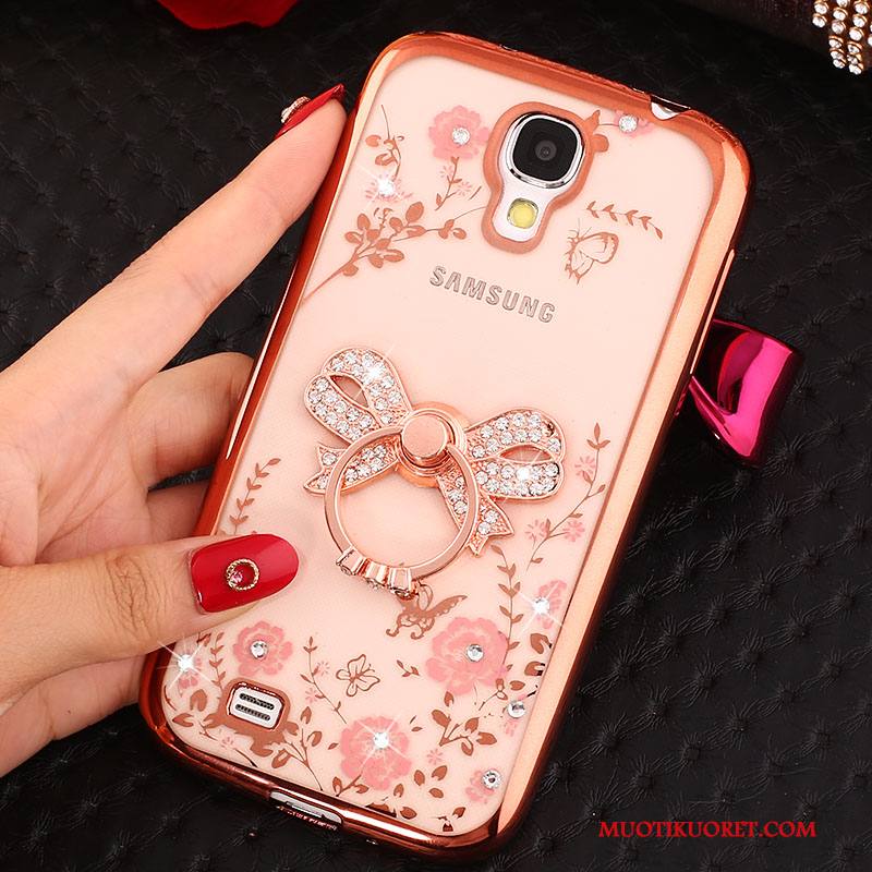 Samsung Galaxy S4 Kuori Pinkki Strassi Silikoni Kulta Kotelo Puhelimen Kuoret Suojaus