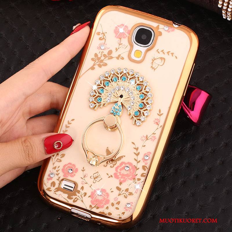 Samsung Galaxy S4 Kuori Pinkki Strassi Silikoni Kulta Kotelo Puhelimen Kuoret Suojaus