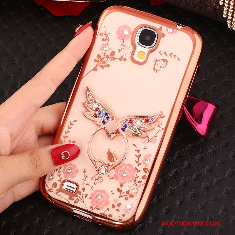 Samsung Galaxy S4 Kuori Pinkki Strassi Silikoni Kulta Kotelo Puhelimen Kuoret Suojaus