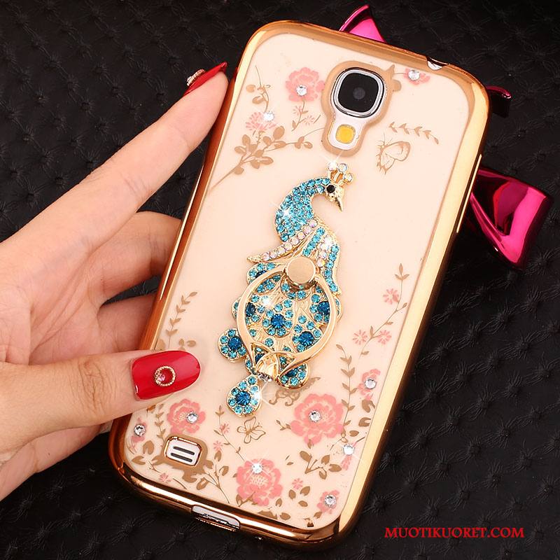 Samsung Galaxy S4 Kuori Pinkki Strassi Silikoni Kulta Kotelo Puhelimen Kuoret Suojaus