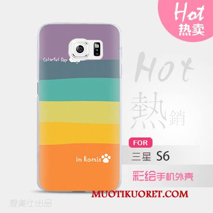 Samsung Galaxy S6 Kuori Suojaus Vihreä Puhelimen Kuoret Tähti Kotelo