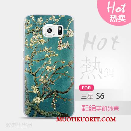 Samsung Galaxy S6 Kuori Suojaus Vihreä Puhelimen Kuoret Tähti Kotelo