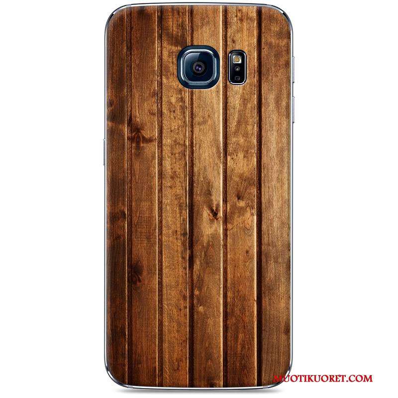 Samsung Galaxy S7 Edge Kuori Murtumaton Kotelo Tähti Maalaus Musta Puulajit Suojaus
