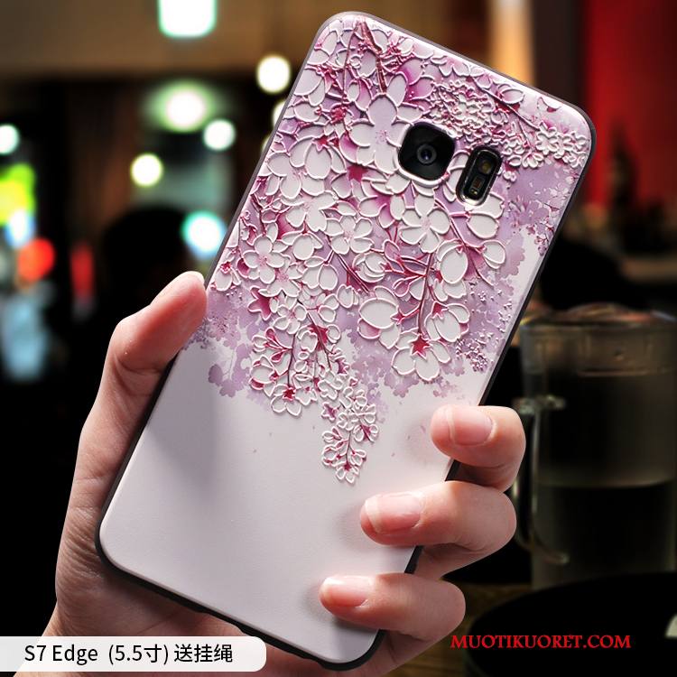 Samsung Galaxy S7 Edge Kuori Murtumaton Luova All Inclusive Tähti Kiinalainen Tyyli Persoonallisuus Vaaleansininen