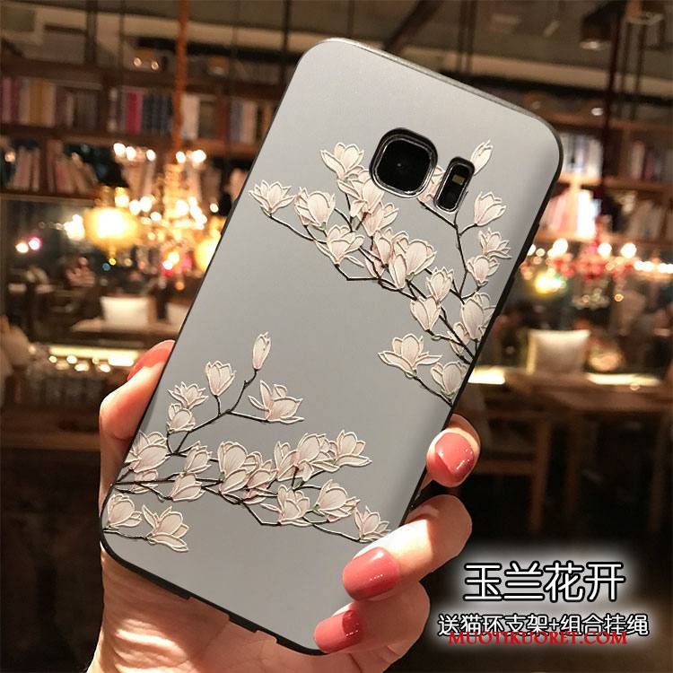 Samsung Galaxy S7 Edge Kuori Puhelimen Kuoret Tuuli Ripustettavat Koristeet Silikoni Trendi Persoonallisuus Valkoinen