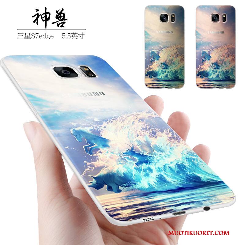 Samsung Galaxy S7 Edge Kuori Silikoni Puhelimen Kuoret Luova Pieni Tähti Murtumaton Keltainen
