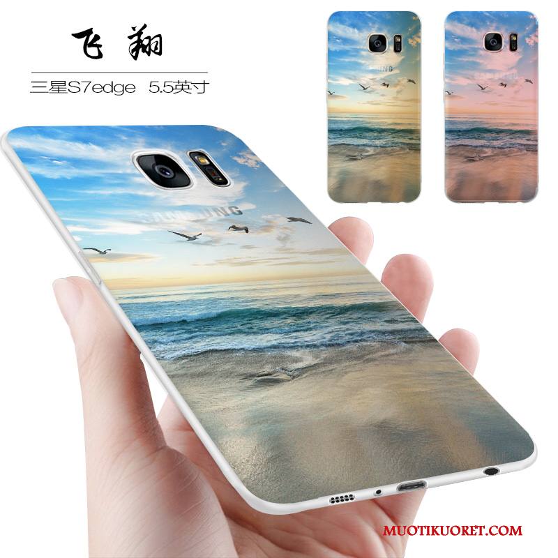 Samsung Galaxy S7 Edge Kuori Silikoni Puhelimen Kuoret Luova Pieni Tähti Murtumaton Keltainen