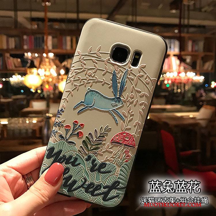 Samsung Galaxy S7 Edge Pehmeä Neste Puhelimen Kuoret Vihreä Kuori All Inclusive Musta Persoonallisuus