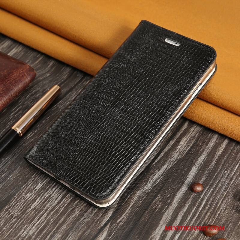 Samsung Galaxy S7 Kuori Kortti Kotelo Kuoret Aito Nahka Punainen Kukkakuvio Puhelimen Kuoret