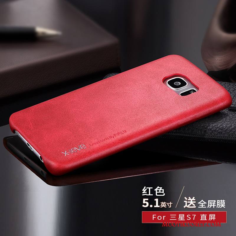 Samsung Galaxy S7 Kuori Murtumaton Ultra Suojaus Nahkakotelo Musta Puhelimen Kuoret Ohut