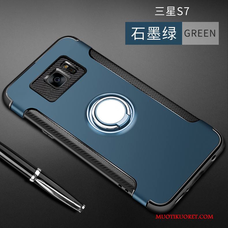 Samsung Galaxy S7 Kuori Silikoni Harmaa Tuki Murtumaton Puhelimen Kuoret Luova Rengas