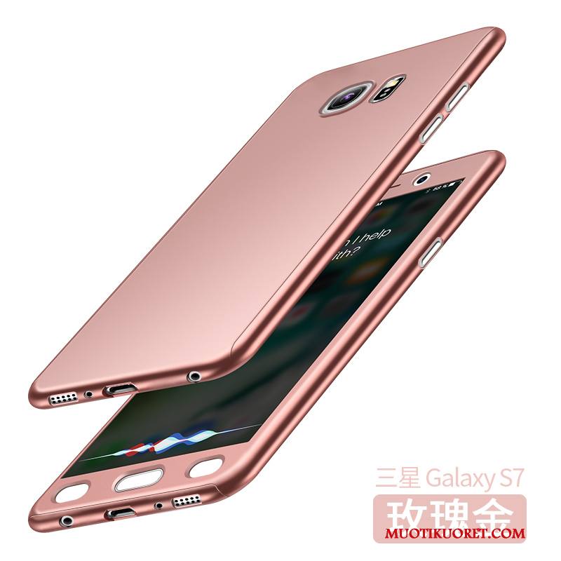 Samsung Galaxy S7 Kuori Tähti Kotelo Punainen All Inclusive Murtumaton Puhelimen Kuoret