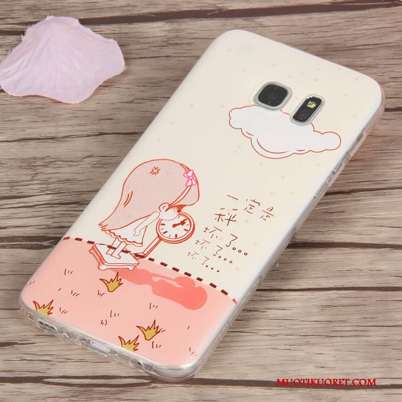 Samsung Galaxy S7 Musta Pehmeä Neste Puhelimen Valkoinen Kuori Puhelimen Kuoret Suojaus