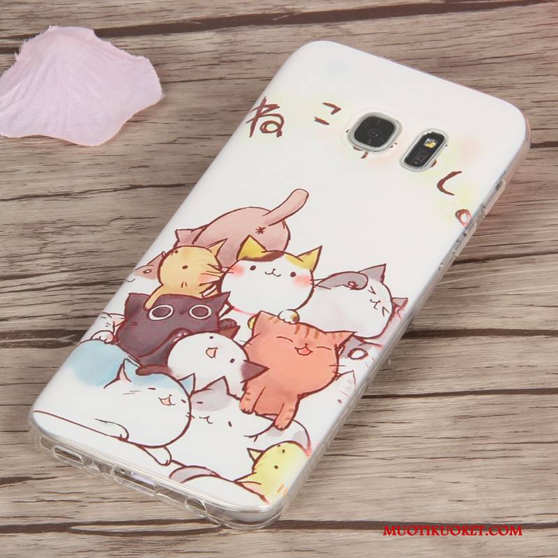 Samsung Galaxy S7 Musta Pehmeä Neste Puhelimen Valkoinen Kuori Puhelimen Kuoret Suojaus