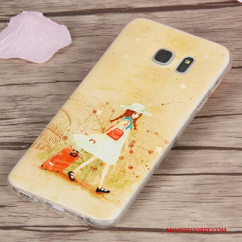 Samsung Galaxy S7 Musta Pehmeä Neste Puhelimen Valkoinen Kuori Puhelimen Kuoret Suojaus