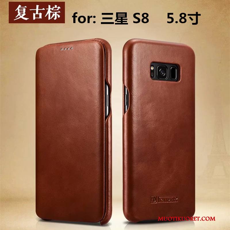 Samsung Galaxy S8 Kotelo Kuoret Puhelimen Kuoret Tähti Suojaus Kuori Aito Nahka