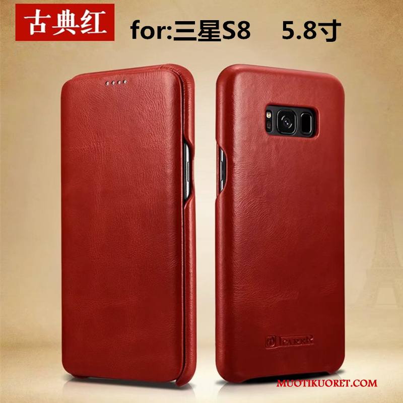 Samsung Galaxy S8 Kotelo Kuoret Puhelimen Kuoret Tähti Suojaus Kuori Aito Nahka