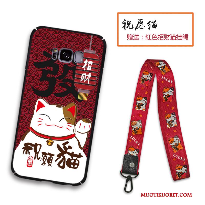 Samsung Galaxy S8+ Kuori All Inclusive Monivärinen Murtumaton Puhelimen Kuoret Pesty Suede Kova Suojaus