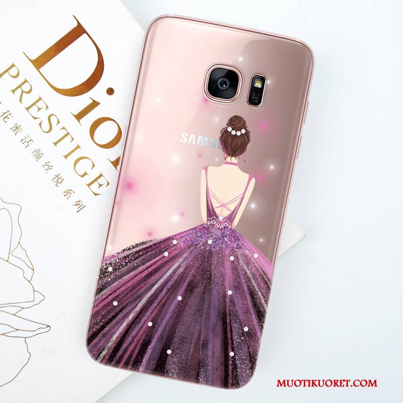 Samsung Galaxy S8 Kuori All Inclusive Murtumaton Puhelimen Kuoret Kotelo Trendi Ripustettavat Koristeet Violetti
