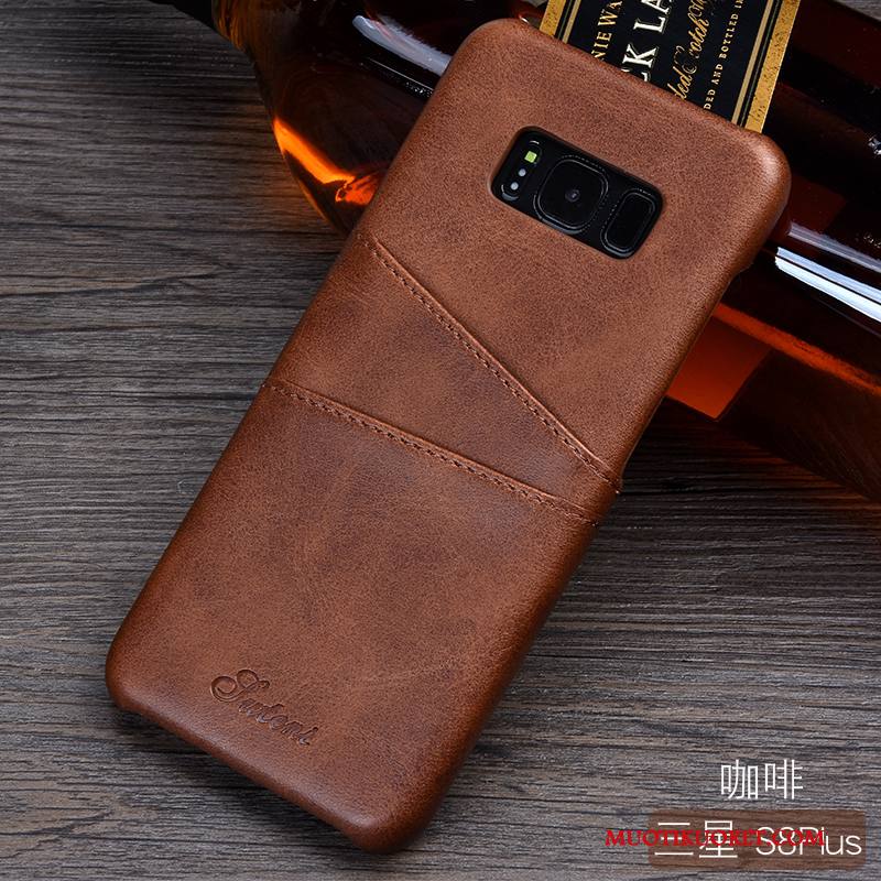 Samsung Galaxy S8+ Kuori Kortti Kotelo Tila Suojaus Murtumaton Liiketoiminta Oranssi