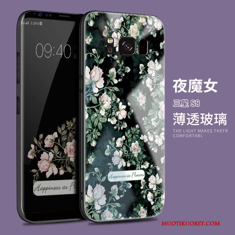 Samsung Galaxy S8 Kuori Luova Persoonallisuus Tähti Trendi Lasi Suojaus Kotelo