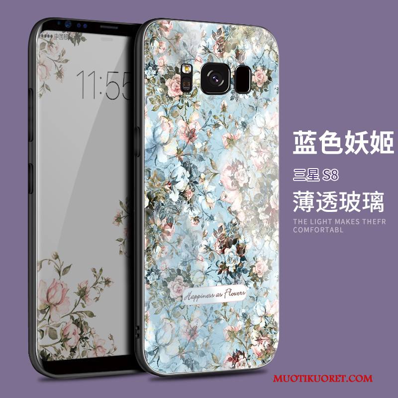 Samsung Galaxy S8 Kuori Luova Persoonallisuus Tähti Trendi Lasi Suojaus Kotelo
